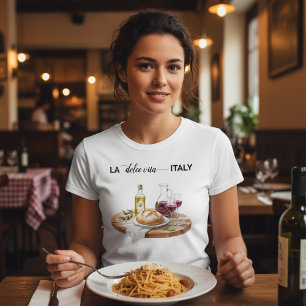 Camiseta Triblenda Mesa acuarela italiana La Dolce Vita