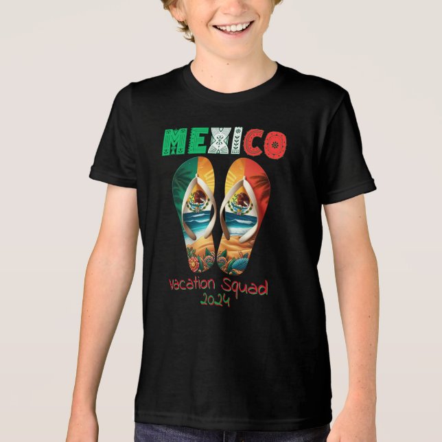 Camiseta Triblenda México Flip Flop Vacation Tropical Getaway Design (Anverso)