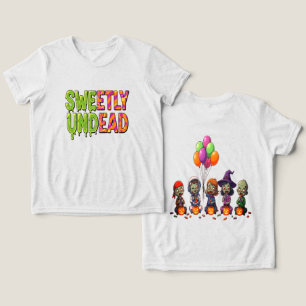 Camiseta Triblenda Mezcla de dulces espeluznantes zombies para Hallow