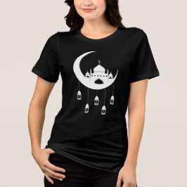 Camiseta Triblenda Mezquita blanca en Fanous de luna creciente de Ram