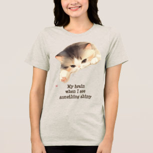 Camiseta Triblenda Mi Cerebro Cuando Veo Algo Brillante