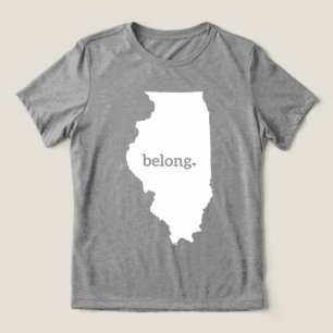 Camiseta Triblenda Mi corazón pertenece a Illinois