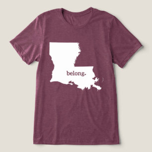 Camiseta Triblenda Mi Corazón Pertenece A Luisiana, Orgullo Estatal