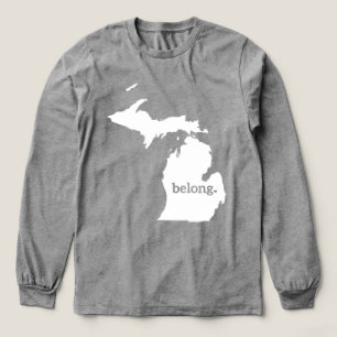 Camiseta Triblenda Mi Corazón Pertenece A Michigan