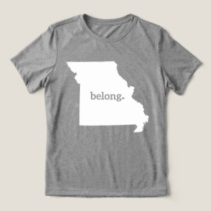 Camiseta Triblenda Mi Corazón Pertenece A Misuri, Orgullo Estatal