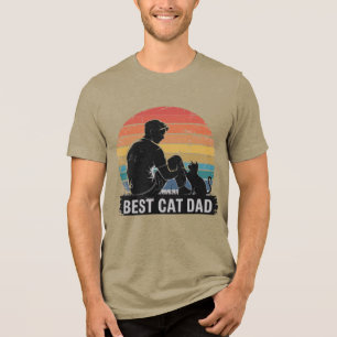 Camiseta Triblenda Mi Gato Papá Héroe Mejor Gato Papá Sudadera