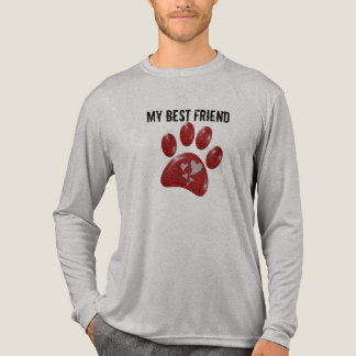 Camiseta Triblenda Mi Mejor Amigo Huella de Pata Roja Amante de los P