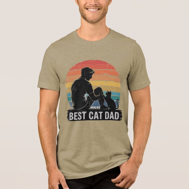 Camiseta Triblenda Mi padre gato Hero Mejor gato Papá Hoodie (Anverso)