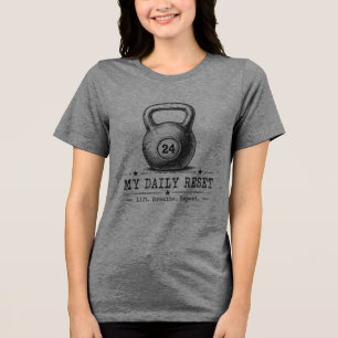 Camiseta Triblenda Mi Reinicio Diario Entrenamiento Levantar Respir