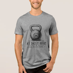 Camiseta Triblenda Mi Reinicio Diario Entrenamiento Levantar Respir