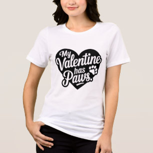 Camiseta Triblenda Mi San Valentín Tiene Patas Perrito Adorable Amant
