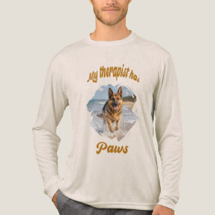 Camiseta Triblenda Mi terapeuta tiene patas foto perro cita chiste