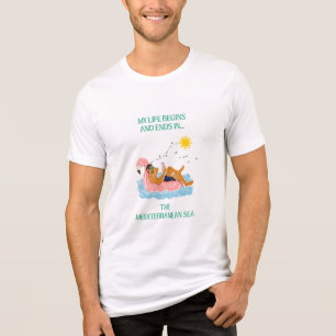Camiseta Triblenda Mi vida comienza y termina en el mar Mediterráneo