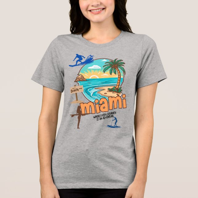 Camiseta Triblenda Miami Beach | Every Journey Is an Adventure Tee (Anverso)