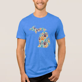 Camiseta Triblenda Michigan Paw imprime Bella+Canvas