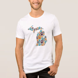 Camiseta Triblenda Michigan Paw imprime Bella+Canvas