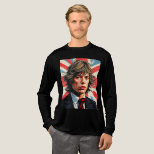 Camiseta Triblenda Mick Jagger Rolling Stones frente a Union Jac