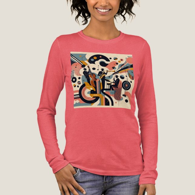 Camiseta Triblenda Mid Century Jazz Age Psychedelic Trio (Anverso)