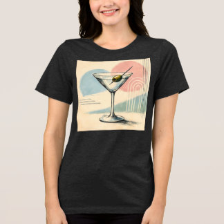 Camiseta Triblenda Mid Century Modern Martini Pastel Minimalist Art