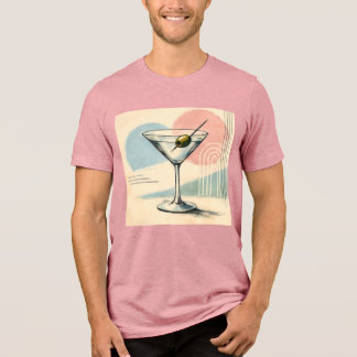 Camiseta Triblenda Mid Century Modern Martini Pastel Minimalist Art
