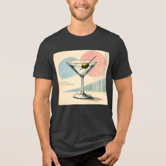 Camiseta Triblenda Mid Century Modern Martini Pastel Minimalist Art