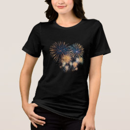 Camiseta Triblenda Midnight Spark: Fireworks 2026 Manga Larga Tee