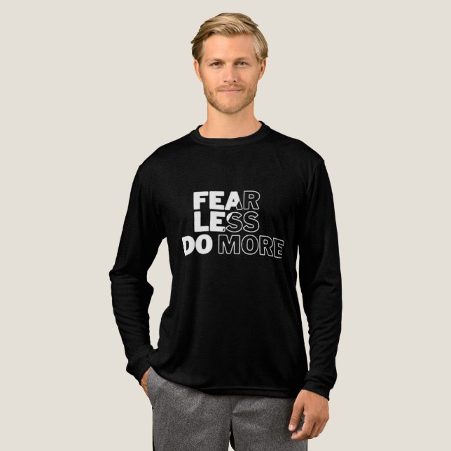 Camiseta Triblenda "Miedo menos hacer más" Motivación masculina (Anverso Completo)