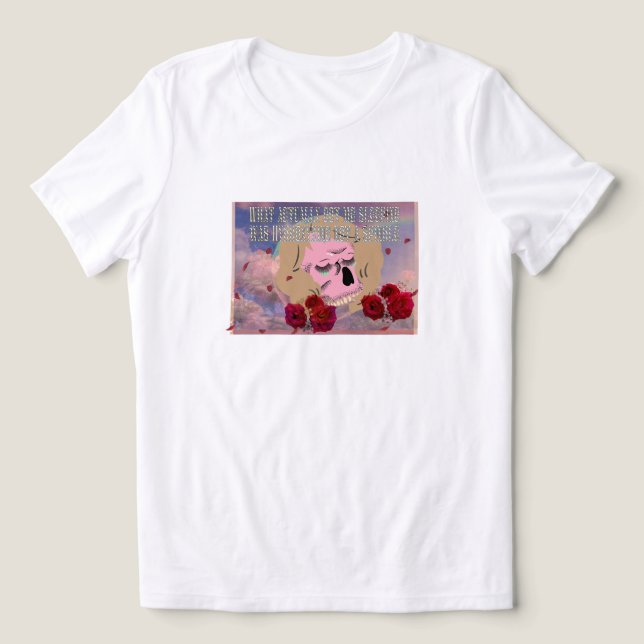 Camiseta Triblenda Mikitiez durmiendo noche dormido princesa rubia (Diseño delantero )