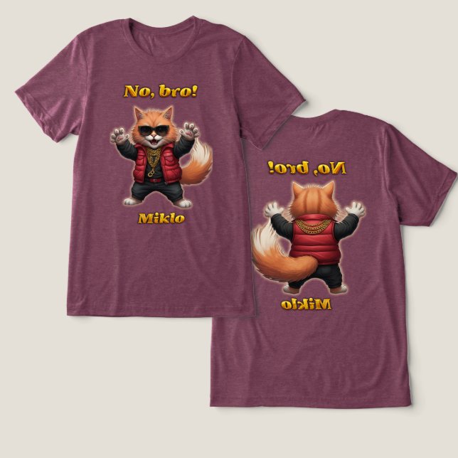 Camiseta Triblenda Miklo’s t-Shirt Tri-Blend Shirt (Diseño Anverso y Reverso)