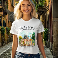 Milan Italy Watercolor Skyline – Fashion Capital 