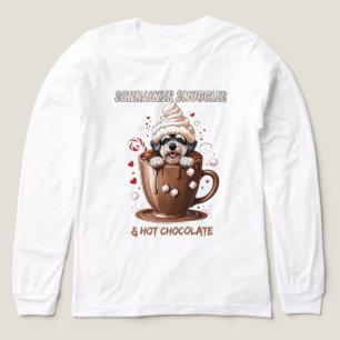 Camiseta Triblenda Mimos de Schnauzer y Chocolate Caliente