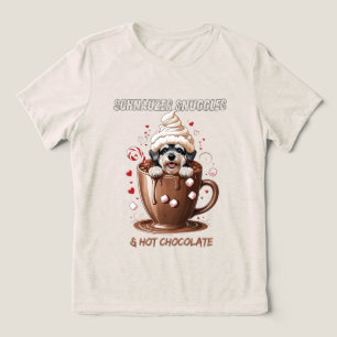 Camiseta Triblenda Mimos de Schnauzer y Chocolate Caliente