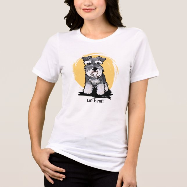 Camiseta Triblenda Mini Schnauzer KiniArt (Anverso)