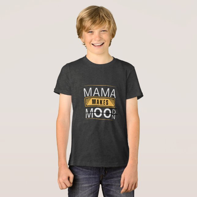 Camiseta Triblenda Minimal Mama Mood Moon Bear Design (Anverso Completo)