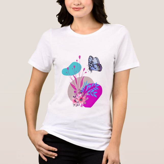 Camiseta Triblenda Minimalist Trendy Butterfly Design ADV-creators  (Anverso)