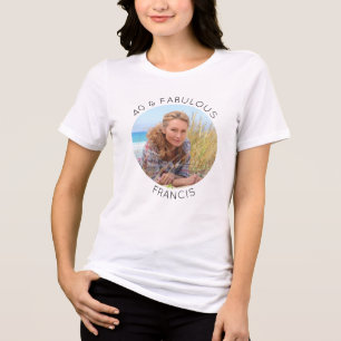 Camiseta Triblenda Minimalista Moderna 40 y Fabulosa Foto