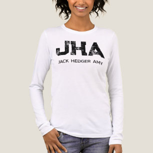 CAMISETA TRIBLENDA MINIMALISTA MONOGRAMA DE TRES LETRAS NEGRAS NOMBRE