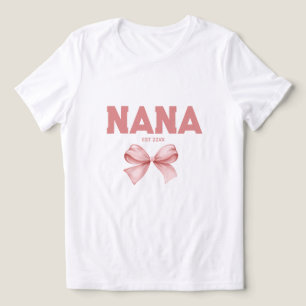Camiseta Triblenda Minimalista nana Est lazo rosa cute