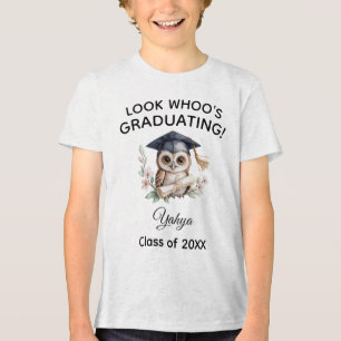 Camiseta Triblenda Mira quién se gradúa de preescolar, Owls de jardín
