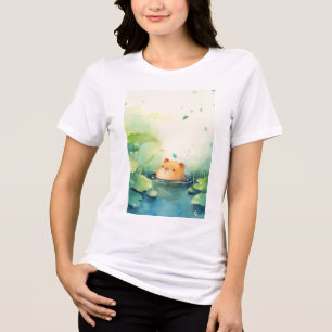 Camiseta Triblenda Mirada juguetona de carpincho desde el agua