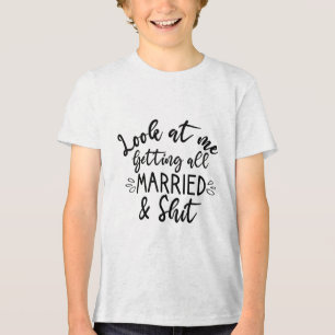 Camiseta Triblenda Míreme Convirtiéndome Con Una Novia Graciosa Y Con