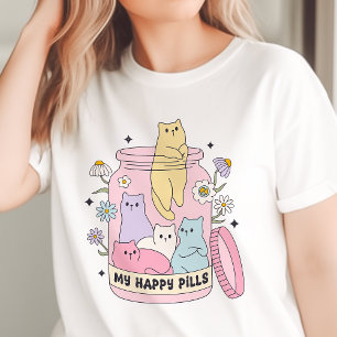 Camiseta Triblenda Mis Pastillas Felices Gatitos Adorables