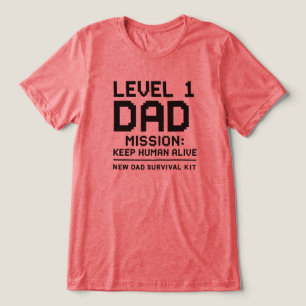 Camiseta Triblenda Misión de papá de nivel 1 Mantener vivo al humano