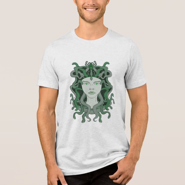Camiseta Triblenda Mitología griega de la gorra de serpiente Medusa G (Anverso)