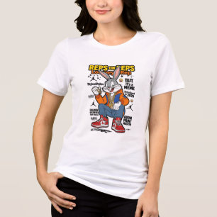 Camiseta Triblenda Moda callejera de baloncesto de conejo espacial
