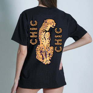 Camiseta Triblenda Moda Cheetah Ataque gráfico atrevido moderno camis