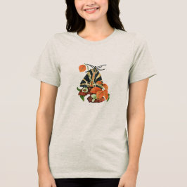 Camiseta Triblenda Moda con hojas naranjas