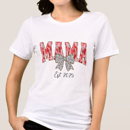 Camiseta Triblenda Moda Red and Pink Coquette Bow Mama