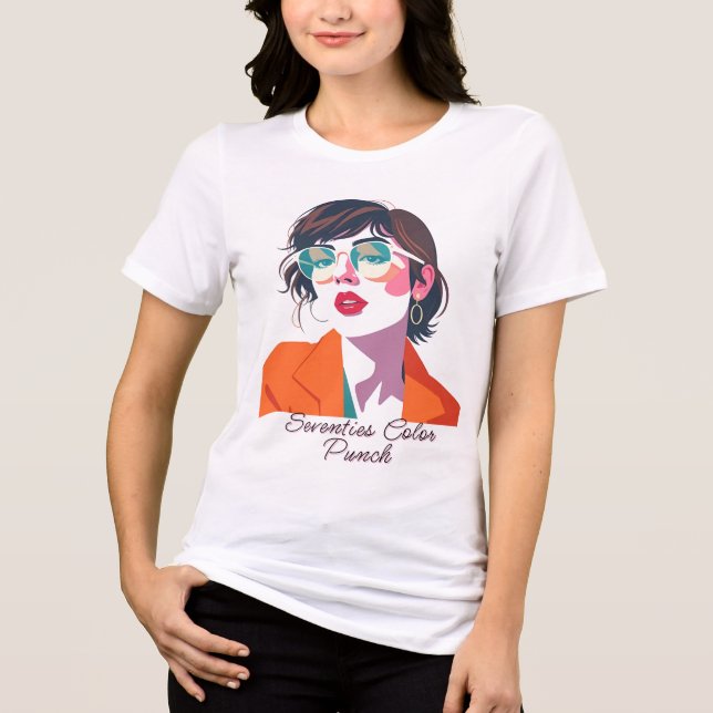 Camiseta Triblenda Moda retro-futura: Elegancia inspirada de los años (Anverso)