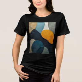 Camiseta Triblenda Modern Abstract Geometric Shapes Textured Art